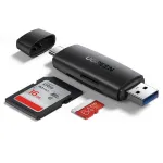 Ugreen SD/micro SD kortelių skaitytuvas adapteris (USB-A/USB-C) juodas (CM304)