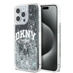 DKNY Liquid Glitter Big Logo iPhone 14 Pro Max dėklas - juodas