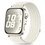 Tech-Protect nailono dirželis, skirtas Huawei Watch Fit 3 / 4 / 4 Pro / 5 / 5 Pro - baltas