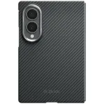 PITAKA Edge dėklas, skirtas Samsung Galaxy Z Fold8 - juoda/pilka, aramidinis pluo&scaron;tas, MagSafe suderinamas