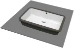 DEANTE Como keraminė įleidžiama praustuvė 125 mm dubens gylio, balta blizgi