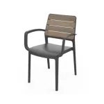 KETER sodo kėdė Deco Porto Armchair rie&scaron;uto/pilka