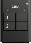 GIRA 535210 belaidis rankinis siųstuvas System 3000, 2 kanalų RF, maitinamas baterija, baltas