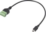 Renkforce USB 2.0 adapterio kabelis Mini-B male į 5 kontaktų gnybtų bloką, 0,3 m, juodas RF-6443960