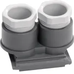 Hager kabelių įvadas 2 kanalų M20x1.5 WNA700