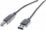 Exertis Connect USB 2.0 Type-A (vyri&scaron;kas) į Type-B (vyri&scaron;kas) kabelis, 3 m, pilkas 532409
