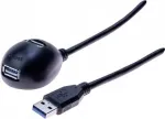 Exertis Connect USB-Cradle prailginimo kabelis, USB-A male į USB-A female, 1,5 m, juodas 532533