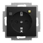 Busch-Jaeger FI-Schukomat SCHUKO ki&scaron;tukinis lizdas su RCD, 16 A, 10 mA, įleidžiamas, juodas matinis 2CKA003116A0673
