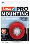 tesa Mounting PRO Transparent 66965-00001-00 dvipusė akrilinės putos tvirtinimo juosta, 5 m x 19 mm, i&scaron;laiko iki 10 kg/m, atspari UV ir drėgmei, skirta vidaus ir lauko darbams