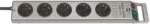 Brennenstuhl 1153340115 Super-Solid Line 5-&scaron;akė Power Strip 2,5 m H05VV-F 3G1,5, sidabrinė