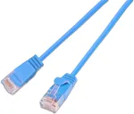 Wirewin Cat.6A U/UTP 10G plonas patch kabelis, RJ45, 10 m, mėlynas SLIM-L-UU-K6A 10.0 BL