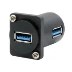 EXSYS EX-49154 D-Type adapteris USB-A female į female 90&deg;, USB 3.2 Gen 1