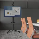 Fellowes mobilus TV stovas ant grindų 37 inch-70 inch ekranams, 50 kg, reguliuojamo auk&scaron;čio, VESA iki 600x400, juodas 100136877