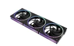 Zalman ZM-DF120R A3 120 mm atvirk&scaron;tinių menčių ventiliatoriai su &bdquo;daisy chain&ldquo; funkcija, 3 vnt., juodi