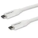 StarTech.com USB-C į USB-C laidas su 5A PD - M/M - Baltas - 4 m - USB 2.0 - USB-IF sertifikuotas
