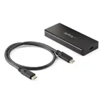 StarTech.com M2E1BRU31C M.2 NVMe PCIe SSD dėžutė, USB-C 10 Gbit/s (USB 3.2 Gen 2), tvirtas aliuminis, M-Key, IP67, suderinama su Thunderbolt 3, juoda