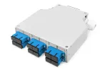 Skaidulinės optikos DIN bėgio dėžutė DIGITUS DN-963890, OS2, SC adapteris su 2 m pigtail, plienas, mėlyna/pilka