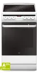 Amica 58CE3.315HTaQW elektrinė viryklė, keramikinė kaitlentė, 4 kaitvietės, 65 l orkaitė, 50 cm, balta