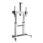 Techly ICA-TR24 mobilus televizoriaus stovas, 60&ndash;100 colių, 100 kg, su lentynomis