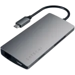 Satechi Aliuminio Adapteris V2 USB-C (USB-C, 3x USB-A, 4K HDMI, SD/microSD kortelių skaitytuvas, Ethernet) (starlight grey)