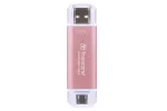 TRANSCEND ESD310p 2TB ne&scaron;iojamas SSD - USB Type-A / USB Type-C - rožinė