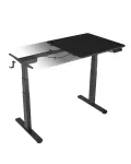 Elektra reguliuojamas auk&scaron;čio stalas ICY BOX IB-EW122B-TT, juodas, 1400&times;700 mm, auk&scaron;tis 630&ndash;1280 mm, 100 kg talpa