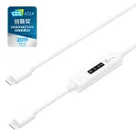 j5create JUCP14-N USB-C 2.0 &ndash; USB-C maitinimo kabelis su OLED dinaminiu galios ekranėliu