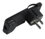 Microconnect PESCHPLUG-B Schuko kampinis maitinimo ki&scaron;tukas, juodas