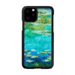 iKins dėklas iPhone 11 Pro su vandens lelijų ra&scaron;tu, juodas