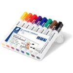 Permanentinis markeris Staedtler Lumocolor 351 WP8 kulkos antgalis 8 spalvų rinkinys