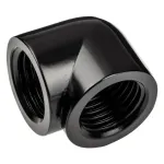 Alphacool Eiszapfen 17588 90&deg; adapteris, L formos jungtis i&scaron; G1/4 vidinio sriegio į G1/4 vidinį sriegį, 20 mm, juodas