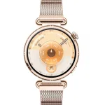 I&scaron;manusis laikrodis HUAWEI WATCH GT6 1,32 colio AMOLED, 41 mm, nerūdijantis plienas, auksinis, Milano apyrankė, IP69, 14 dienų baterija