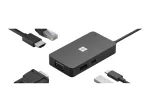 Microsoft Surface USB-C Travel Hub 1E4-00004 doko stotelė, USB-C, VGA, HDMI, Gigabit Ethernet, juoda