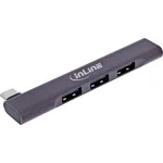 InLine Slim USB-C Hub, 4 prievadai, USB 3.0 + 3x USB 2.0, plonas dizainas