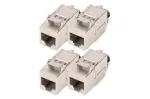DIGITUS CAT 8.1 ekranuotas Keystone modulis 4 vnt., beįrankis montavimas, DN-93816-4