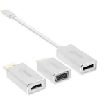 InLine USB Display Converter Set 6-in-1, 4K/60Hz sidabrinis