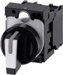 Siemens Drehschalter Frontring Kunststoff Schwarz, Wei&szlig; 2 x 45 &deg; SIRIUS ACT 3SU1100-2BL60-1NA0 1 St. (3SU1100-2BL60-1NA0)