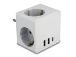 Maitinimo adapteris su ki&scaron;tuku F tipu DeLOCK 11496 2 USB prievadai 5V 2,4A 3A