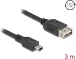 USB laidas DeLOCK 81526 3m Mini-USB B USB A juodas USB 2.0