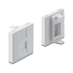 Užspaudžiamas dangtelis 45&times;45 mm Keystone moduliui DELOCK Easy 45, 1 prievadas, ABS, baltas, su dulkių apsauga