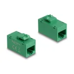 Delock 90640 Keystone modulis RJ45 lizdas&ndash;RJ45 lizdas, Cat.6A UTP, žalias