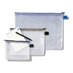 Rexel Mesh Bag 1300260 ki&scaron;enė su užtrauktuku, A4, PVC, 360 x 275 x 35 mm, juoda, skaidri