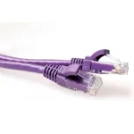 ACT Purple 10 metrų U/UTP CAT6 pataisos laidas su apsauga nuo užkliuvimo, RJ45 jungtimis