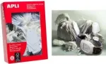agipa prekių etiketė 50 x 70 mm balto Bristol popieriaus 200 g su baltu poliesterio siūlu &ndash; 1 vnt