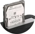 LOGON LHC030 i&scaron;orinis dėklas kietajam diskui HDD/SSD, SATA II, USB 2.0 Type-B, 2.5/3.5 col., juodas/sidabrinis, 12 V