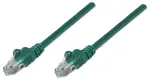Intellinet 338417 tinklo sujungimo laidas, Cat5e, U/UTP, RJ45, 1,5 m, liejamais ki&scaron;tukais, be fiksavimo kabliuko, žalios spalvos