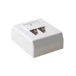 ACT FA5007 pavir&scaron;inio montavimo dėžutė, 2 jungtys, voki&scaron;ko stiliaus, CAT5E, ekranuota