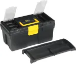Dėžė smulkioms detalėms allit McPlus Promo 16 476180, plastikinė, juoda/žalia, kraunama