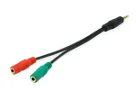 Equip 147943 garso kabelis 1,5 m 2 x 3,5 mm 3,5 mm juodas