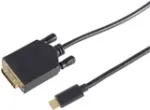 Vaizdo kabelio adapteris S/CONN 10-58185, DVI-D &rarr; USB Type-C, 1,8 m